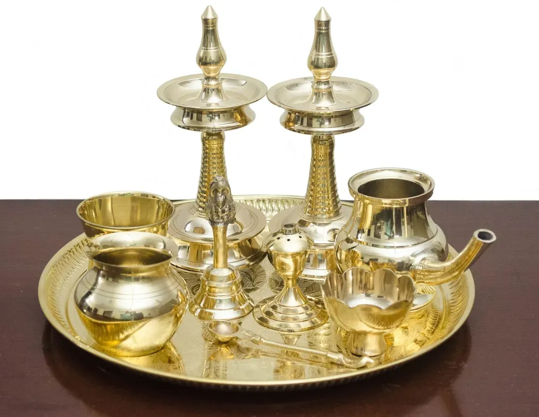 Brass Pooja Set