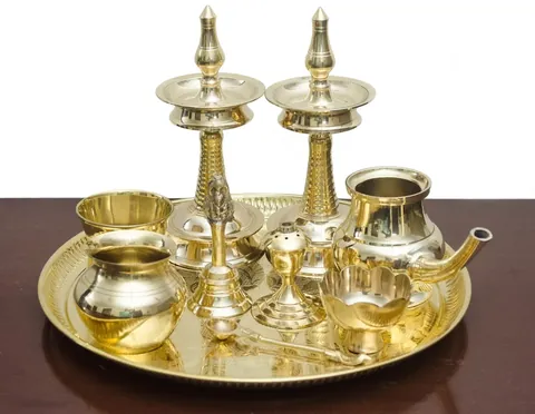 Brass Pooja Set — Brass Utensils, Ramachandhraa Stores