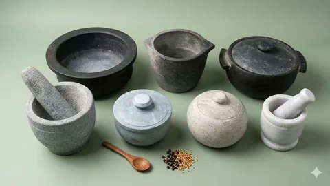 Soapstone & Marble Cookware at Ramachandhraa Stores